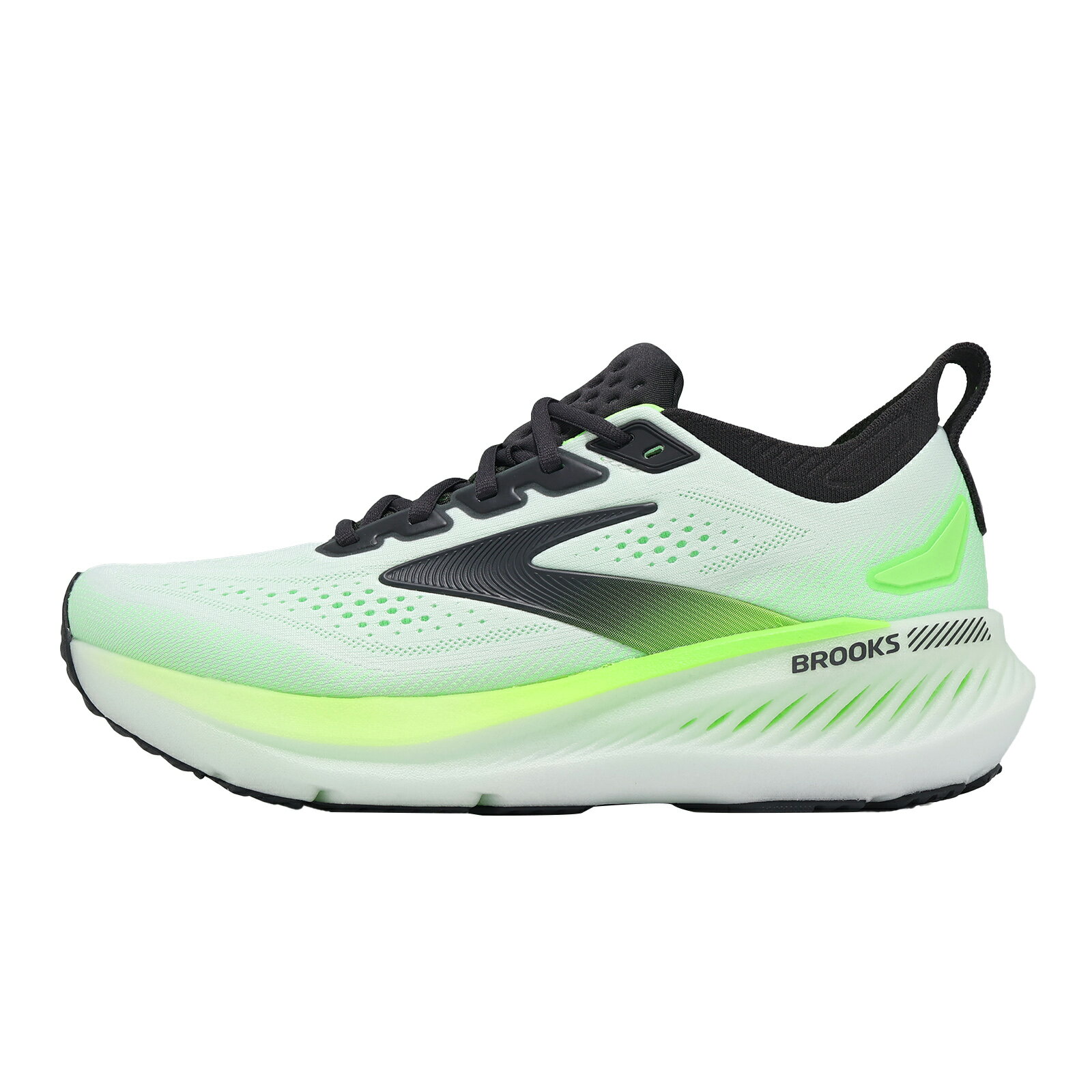 Brooks 慢跑鞋 Glycerin GTS 23 男鞋 白綠 甘油系列23代 氮氣中底 1105031D154