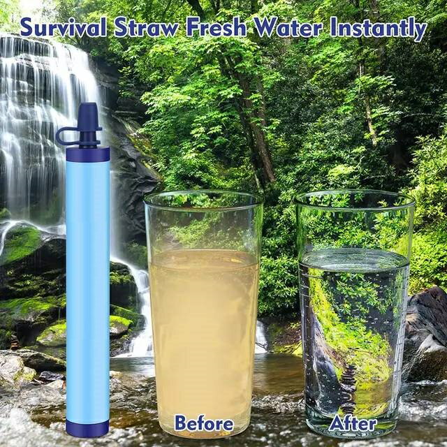 高CP值單兵濾水器，戶外濾水登山應急保命應即食品生命吸管野外淨水器單兵便攜式濾水生存登山濾水露營淨水MRE軍糧應急乾糧備戰糧食備戰抗戰 2