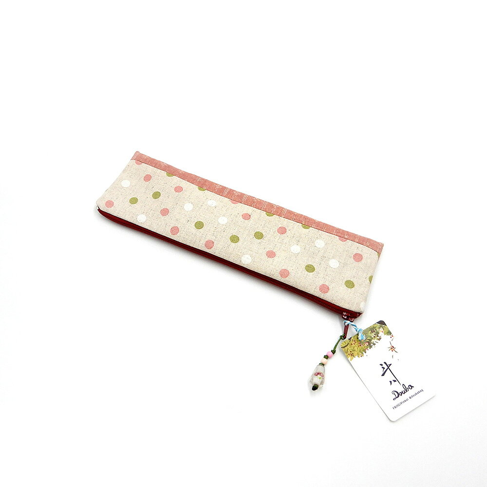 斗八布藝x覓品竹北手作店-筷袋/餐具袋/環保吸管袋-粉櫻 1