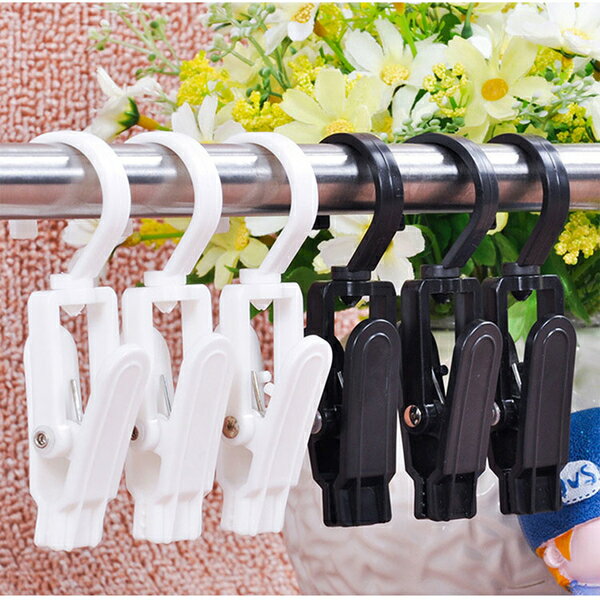 PS Mall【J774】衣帽夾 曬衣夾 掛鉤夾 旋轉吊掛夾 單支