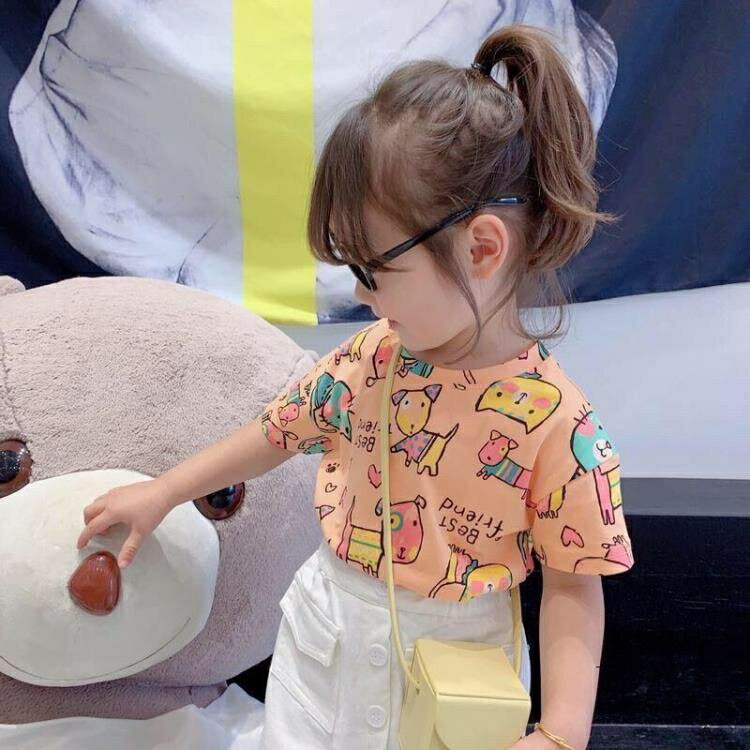 短袖寶寶兒童卡通T恤夏季打底衫童裝半袖上衣T女童【聚物優品】