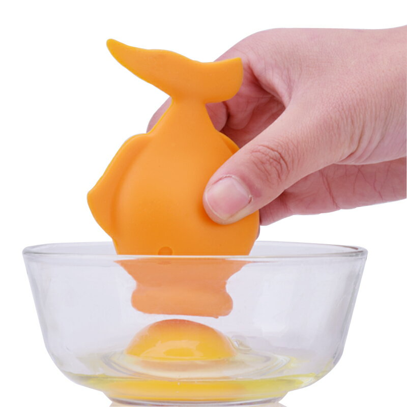 創意硅膠金魚吸蛋器蛋黃蛋清分離器雞蛋隔離器分蛋器廚房小工具