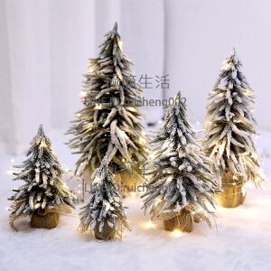 ❀樂天優選好物❀ 圣誕節桌面創意迷你雪杉小型植絨圣誕樹下裝飾用品【極有家】