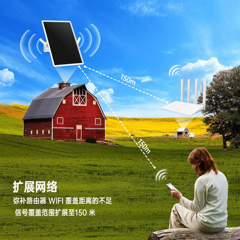 附發票 110v監視攝影機 戶外太陽能wifi中繼器 家用無線WIFI訊號放大器增強訊號擴展器