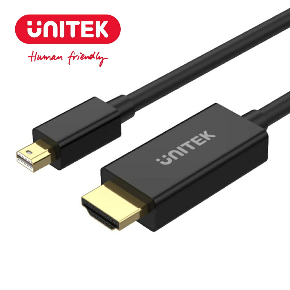 【樂天限定_滿499免運】UNITEK Mini DisplayPort to 4K@30Hz HDMI 1.4轉接線 (Y-V1152A)