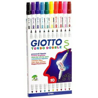【義大利 GIOTTO】424600 粗細兩用彩色筆 10色 /盒
