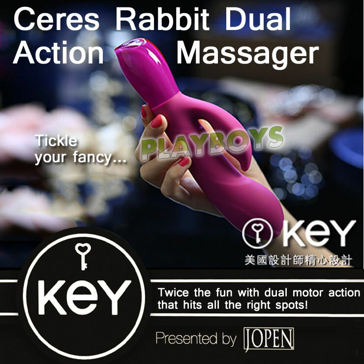 美國KEY-Ceres Rabbit克瑞斯頑皮兔多頻雙震按摩棒-按摩棒 情趣用品 成人用品 震動棒 變頻按摩棒 AV棒 女用
