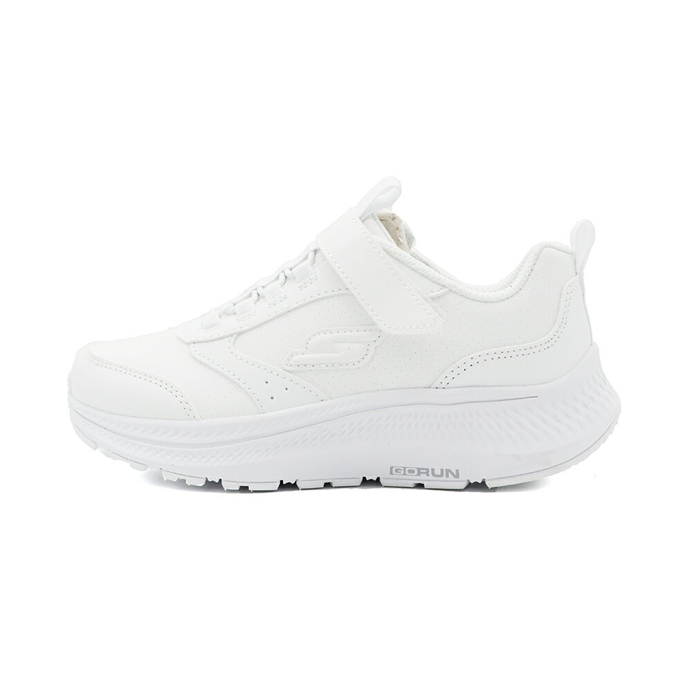 SKECHERS 魔鬼氈 學生鞋 運動鞋 中大童鞋 白 S1184 (303947LWHT)