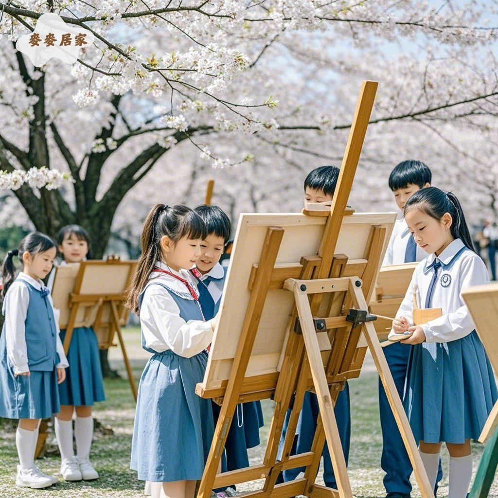 畫架 兒童寫生美術生專用 素描畫板支架式 展架4k油畫水彩可折疊 家用[PP0517051]