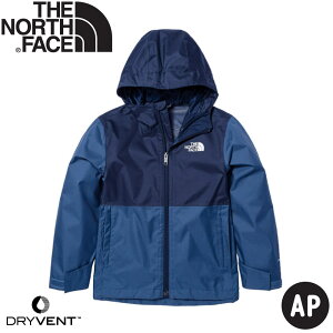 【The North Face 童 DryVent防水外套AP《白/蔭藍》】7UMV/夾克/風雨衣/兒童外套