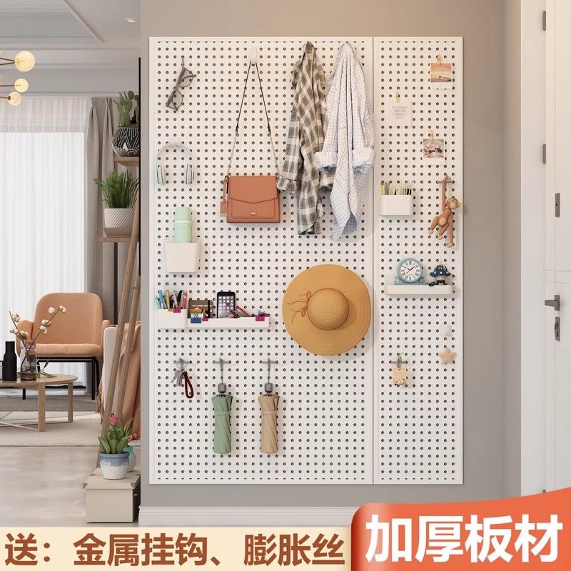 【加厚板材】山威洞洞板桌面家用書桌宿舍立式收納隔板桌上置物架