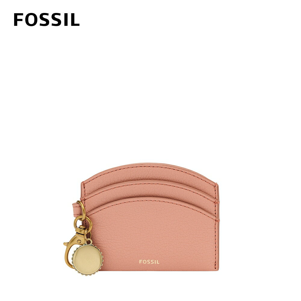 送禮首選★FOSSIL Polly 圓弧造型真皮卡夾-玫瑰粉色 SL6455505【美國時尚品牌】 附防塵袋+提袋【全館滿額折價★FOSSIL全系列包夾送美妝蛋】
