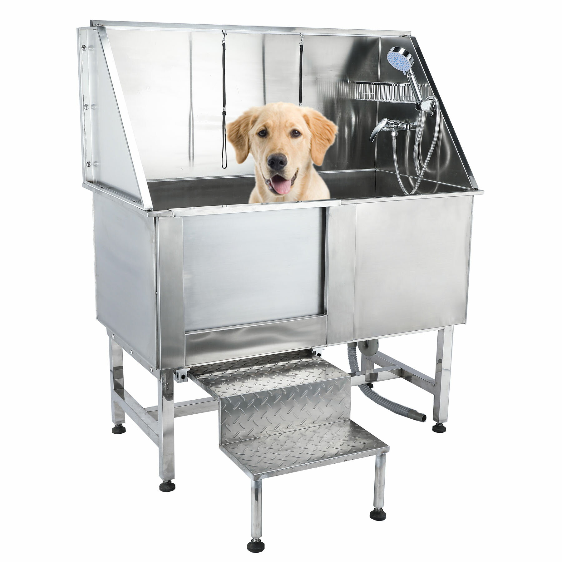 Banyan Imports 50 Professional Stainless Steel Pet Dog Grooming Bath Tub Station Shower Sink W Faucet Walk In Ramp Accessories Rakuten Com