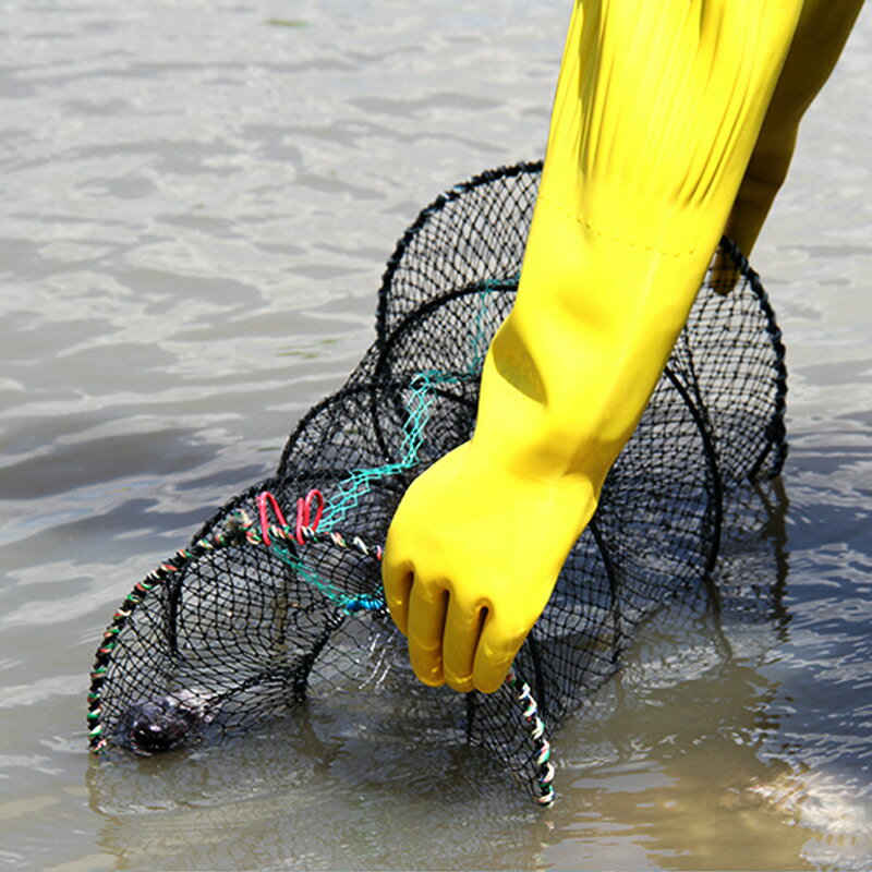 魚網蝦籠漁網自動折疊彈簧蟹籠圓形黃鱔螃蟹龍蝦小魚泥鰍捕魚工具