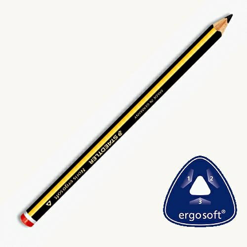 【STAEDTLER 施德樓】 Ergosoft全美黃桿鉛筆-加寬型 MS153*12支