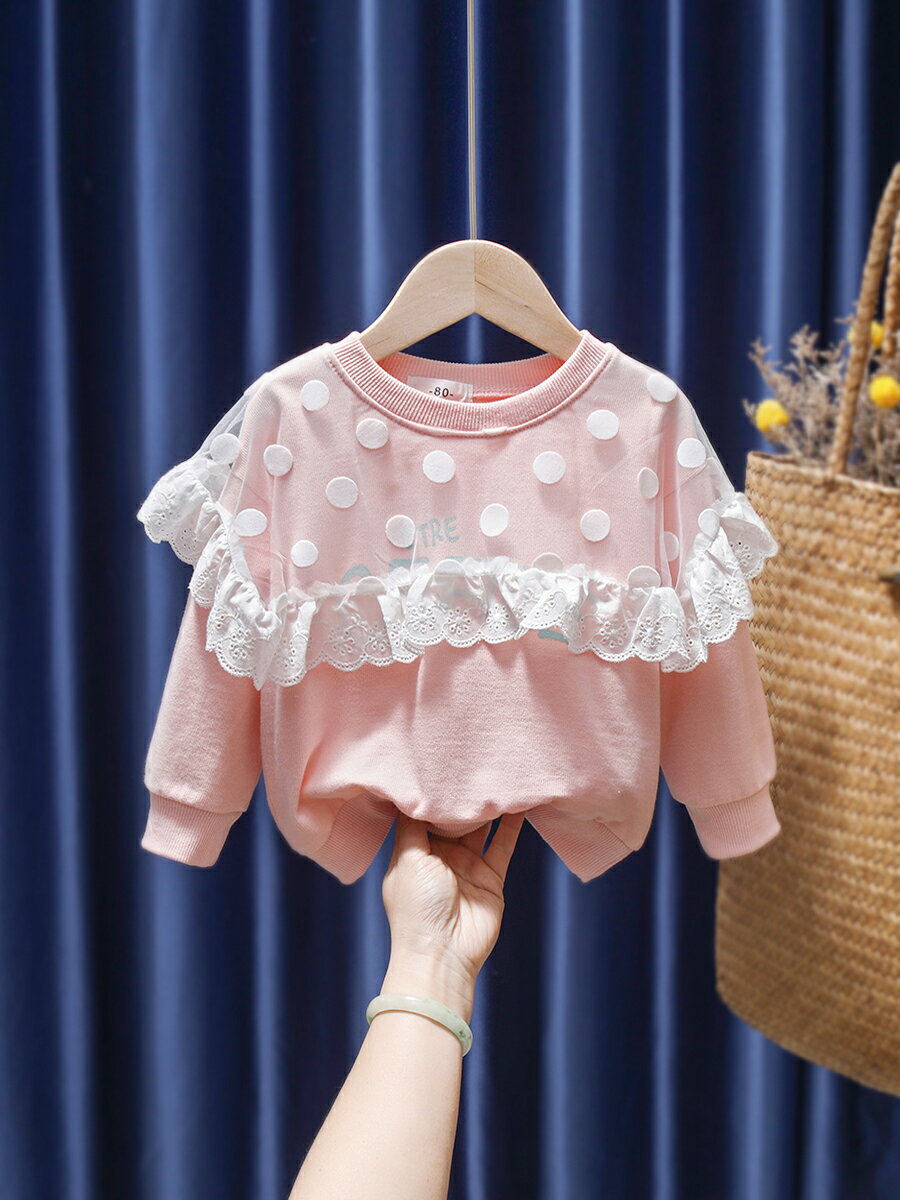 女童衛衣2021春秋新款兒童時髦洋氣上衣韓版寬松寶寶童裝