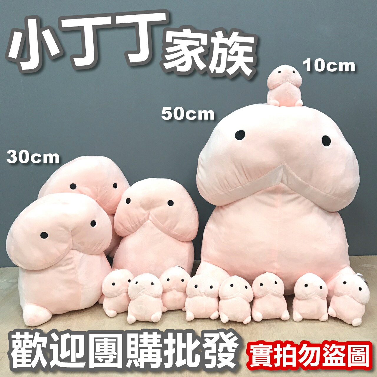 丁丁抱枕 搞怪 娃娃 丁丁 JJ 療癒 超萌 紓壓 團購 10cm 30cm 50cm【RS656】