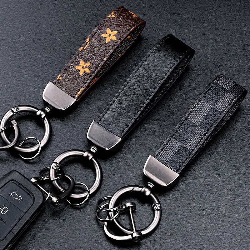 汽車鑰匙扣掛件適用奔馳寶馬大眾鑰匙掛繩創意簡約男女士情侶掛繩