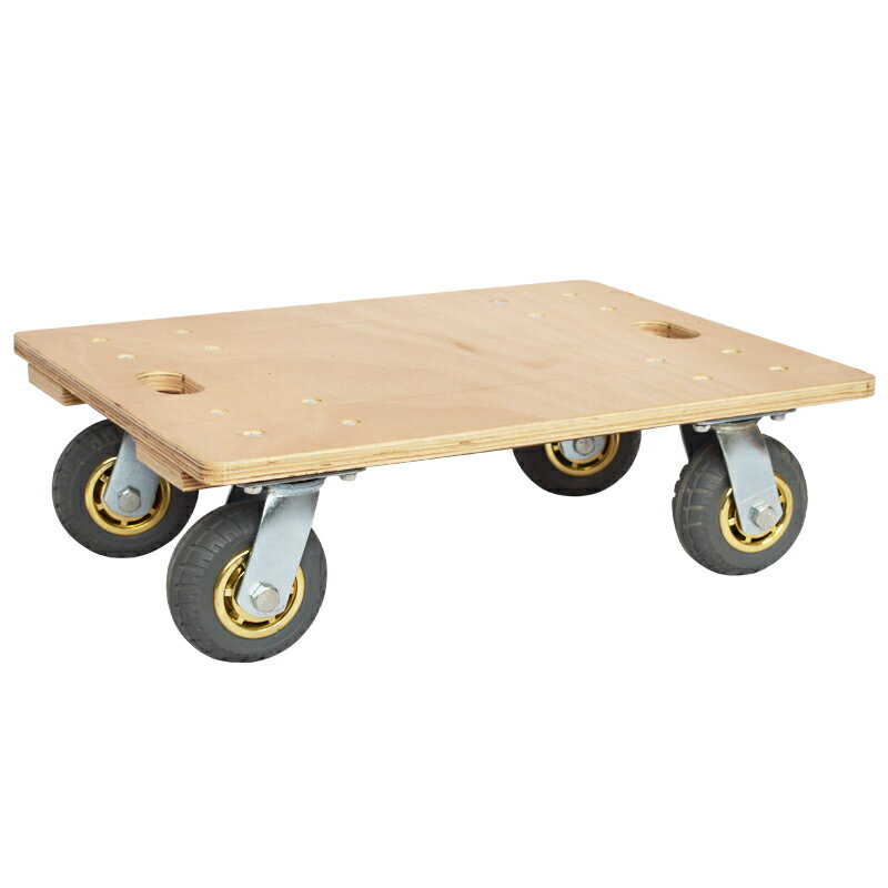 木板車烏龜車平板小推車四輪周轉車拉貨車搬運拖車重型靜音萬向輪