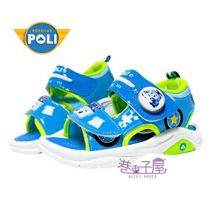 救援小隊-POLI波力 變形警車 童鞋 電燈鞋 涼鞋 運動涼鞋 卡通鞋 [POKT34076] 藍 MIT台灣製造【巷子屋】
