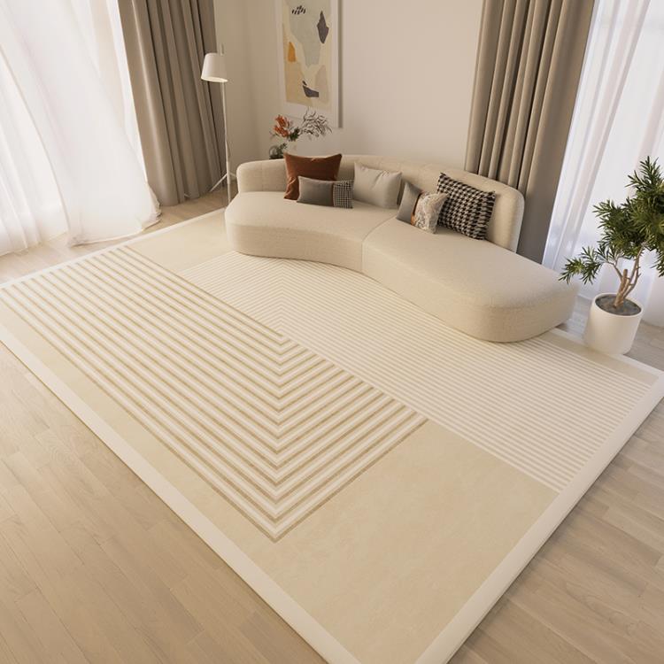 法式客廳地毯現代輕奢茶幾毯侘寂風簡約北歐沙發家用床邊毯地墊【城市玩家】
