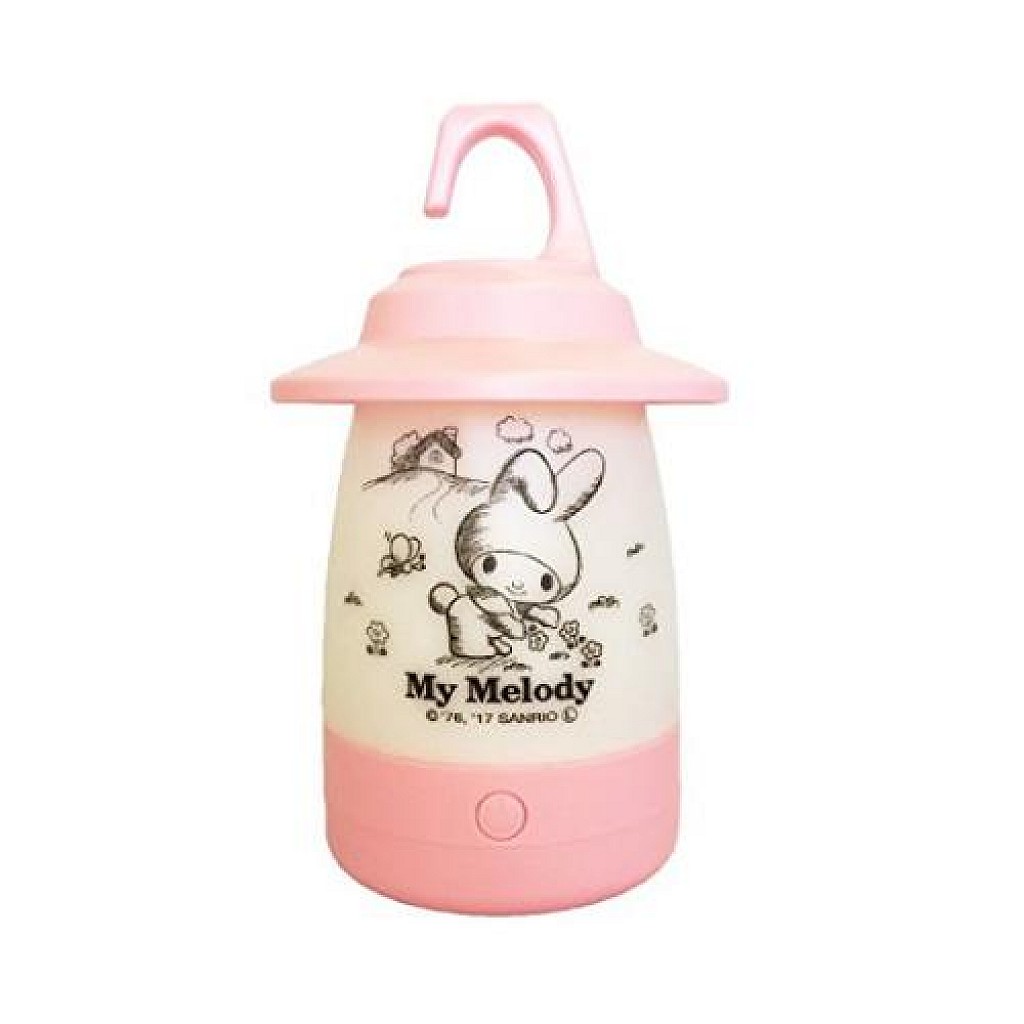 大賀屋 美樂蒂 露營燈 小夜燈 手提燈 掛燈 夜燈 造型燈 My Melody 三麗鷗 粉 日貨 正版授權 T00110026