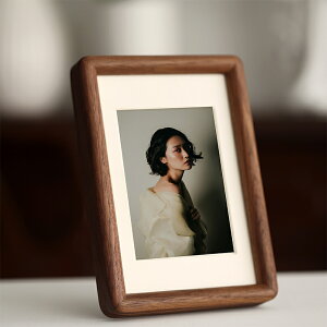 實木框 相框 黑胡桃榫卯實木相框擺台洗照片做成打印六寸木質高級感A4【AD9676】