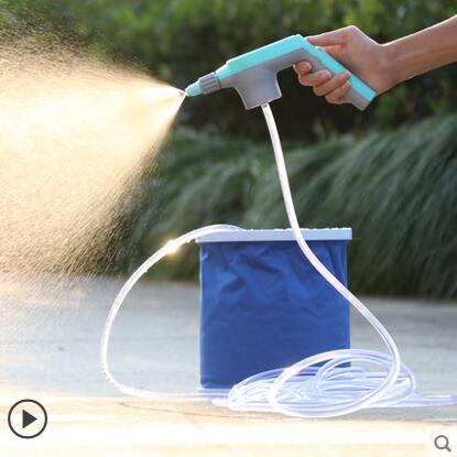 【熱銷好物】家用電動充電壓式噴頭塑料噴壺澆花洗車可搭配水管噴霧器灑水壺