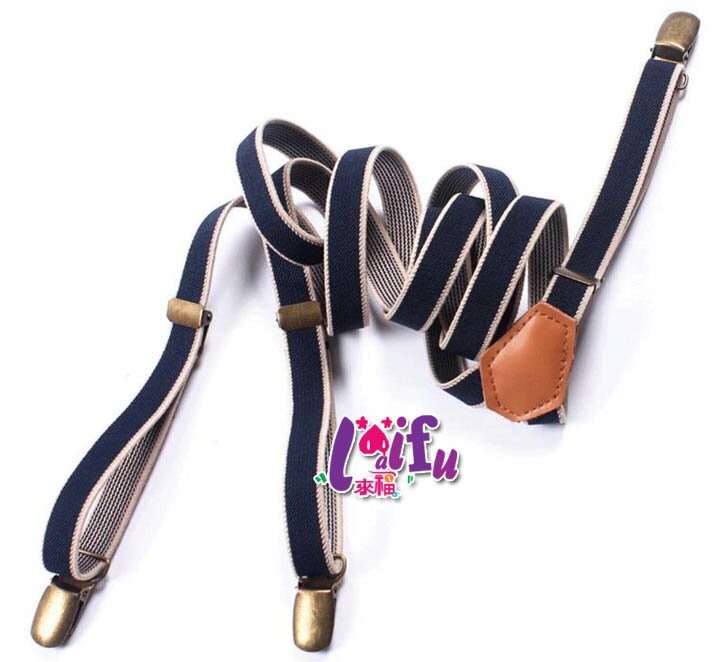 來福吊帶，k799吊帶三夾1.5cm皮質真皮高質感西裝吊帶褲夾背帶吊帶，售價350元