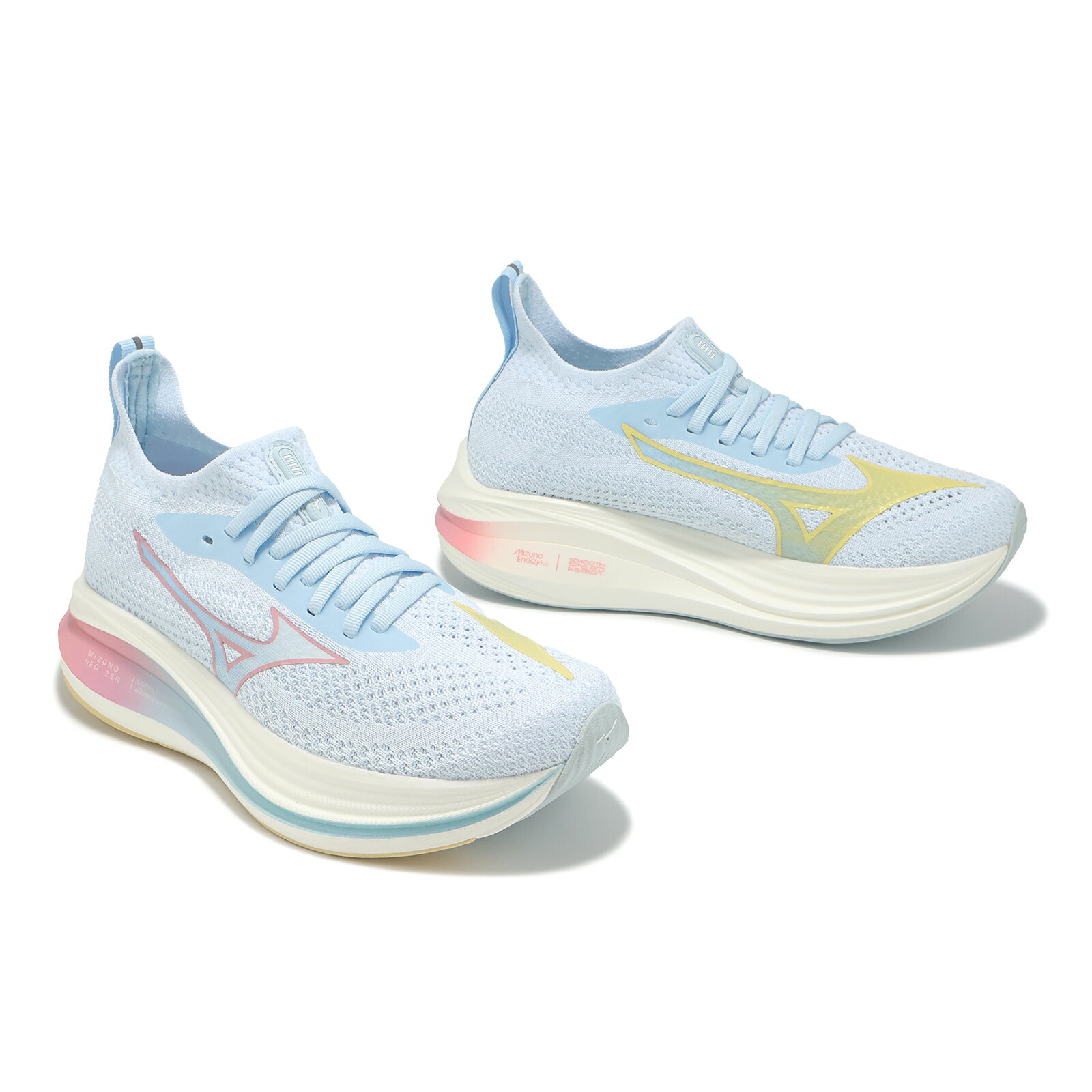 Mizuno 慢跑鞋 Neo Zen 女鞋 藍 粉紅 緩衝 路跑 運動鞋 美津濃 J1GD2591-75 5