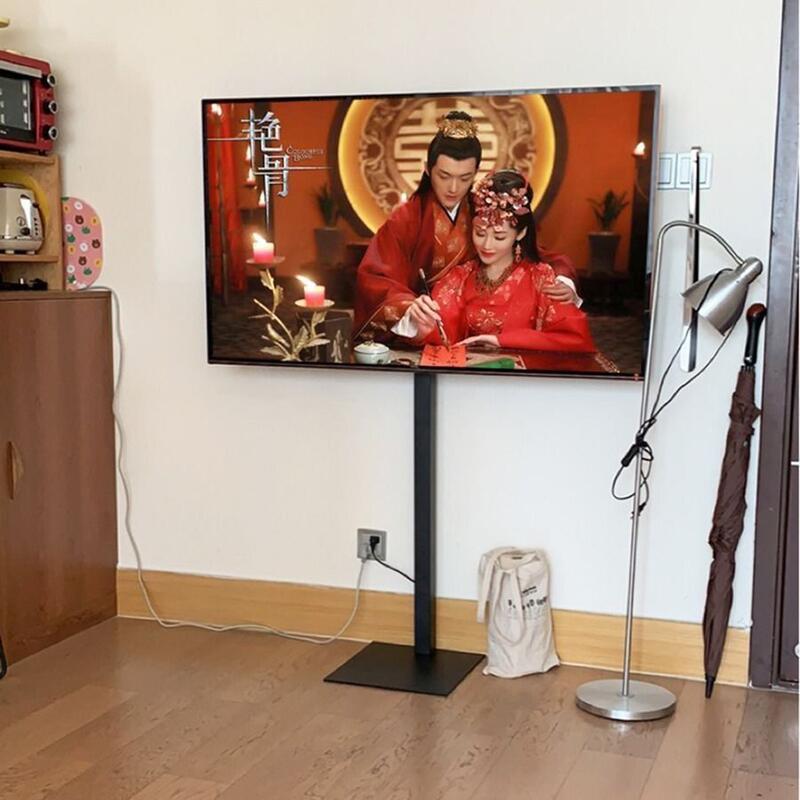 電視免打孔落地支用隱形萬能立式底座掛移動 電視支 落地支