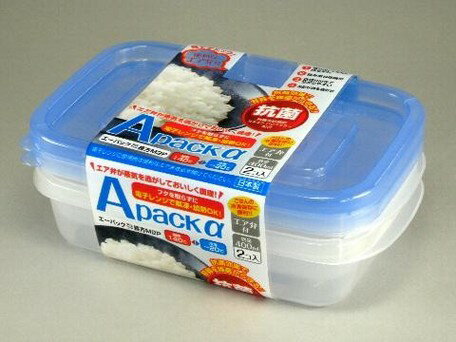 大賀屋 保鮮盒 400ml 2入 可微波 透明 藍蓋 便當盒 午餐盒 食物 儲存 日本製 正版 授權 J00013200