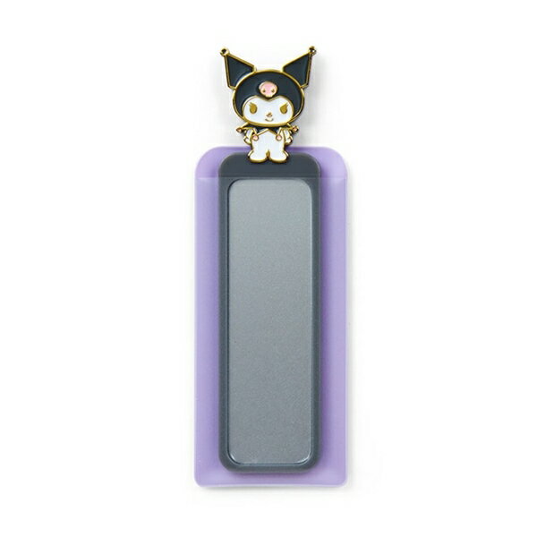 【震撼精品百貨】酷洛米 Kuromi~Sanrio 日本SANRIO三麗鷗 酷洛米造型隨身鏡附收納套(1970s系列)*25139