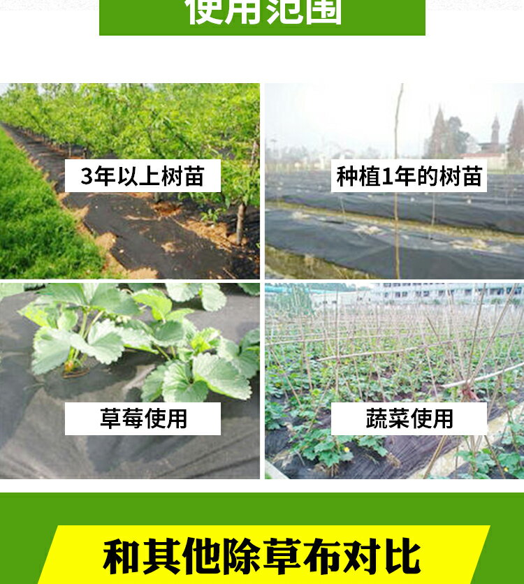 生態防草布果樹果園除草布無紡地布可降解遮蓋草地膜農用耐用新型| 小山