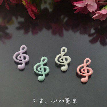 【漫格子】史萊姆配件材料 樹脂音樂符號 手機殼配件文具盒diy材料史萊姆填充物配件(不挑款) 2