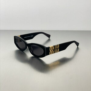 23新款墨鏡高版本MM字母女款板材時尚黑金太陽眼鏡復古貓眼SMU11W