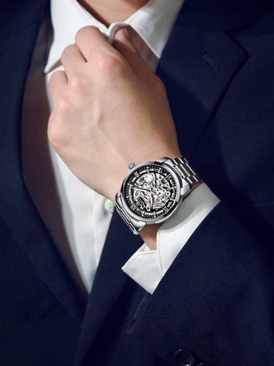 手錶十大鏤空機械錶防水男士瑞士腕錶全自動陀飛輪品牌男錶潮 全館免運