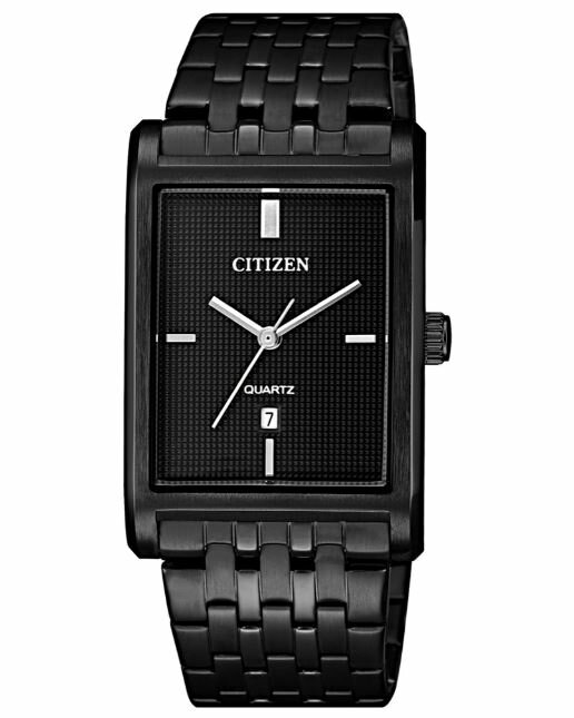 CITIZEN星辰 BH3005-56E 個性時尚黑爵士石英腕錶/黑面 21*27mm