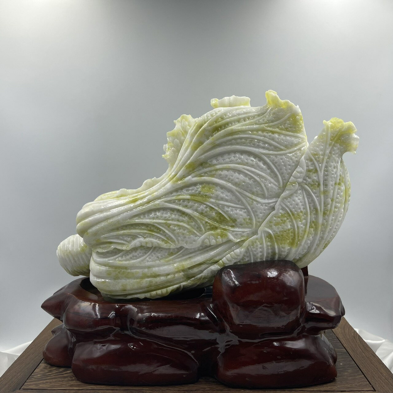 Sweet Heart 田芯精選 💯左右逢源 百財 天然藍田玉 白菜 開運招財進寶擺件 高質感送禮自用收藏必備!  附 專屬錦盒 4