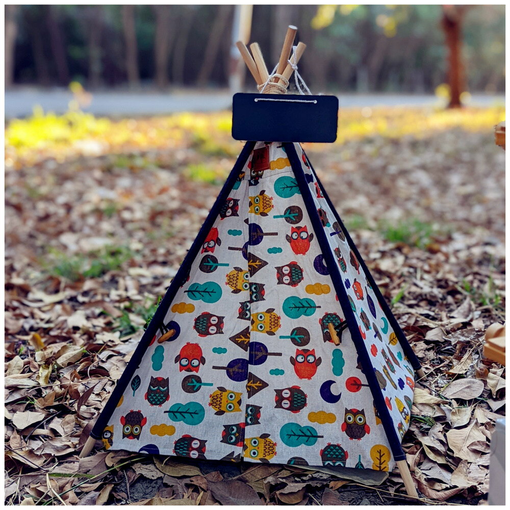 美麗大街 【111032214】 貓頭鷹森林 寵物金字塔帳 三角帳 6