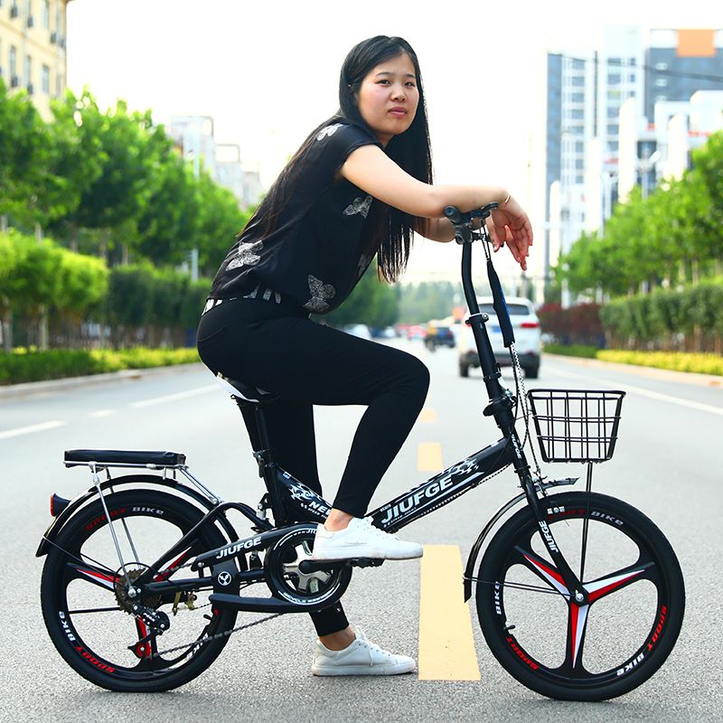 熱銷/免運 自行車 折疊自行車 清倉折疊自行車20寸男女超輕便攜中大童學生代步變速迷你公主單車