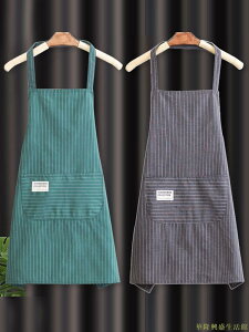 日式廚房圍裙女新款純棉家用做飯透氣餐飲專用夏季洋氣男士工作服