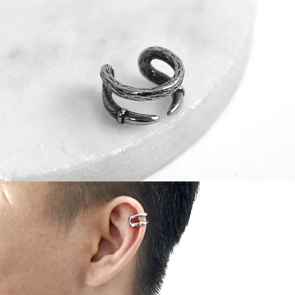 耳骨夾 尖牙鋼製夾式耳環【NDF104】