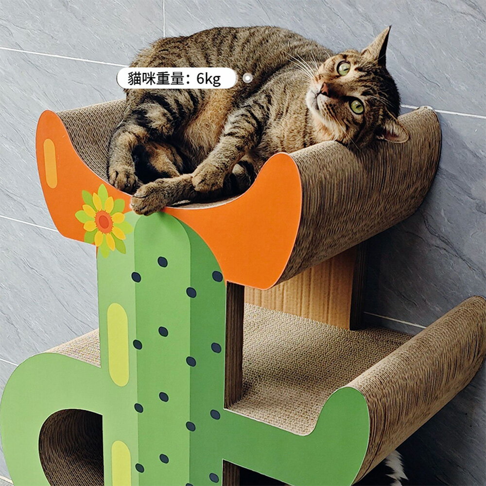 【台灣現貨】高端加硬加大仙人掌貓抓板 貓窩貓抓柱貓爬架貓睡窩 多層高端貓榻椅 加厚耐抓耐磨貓玩具 2