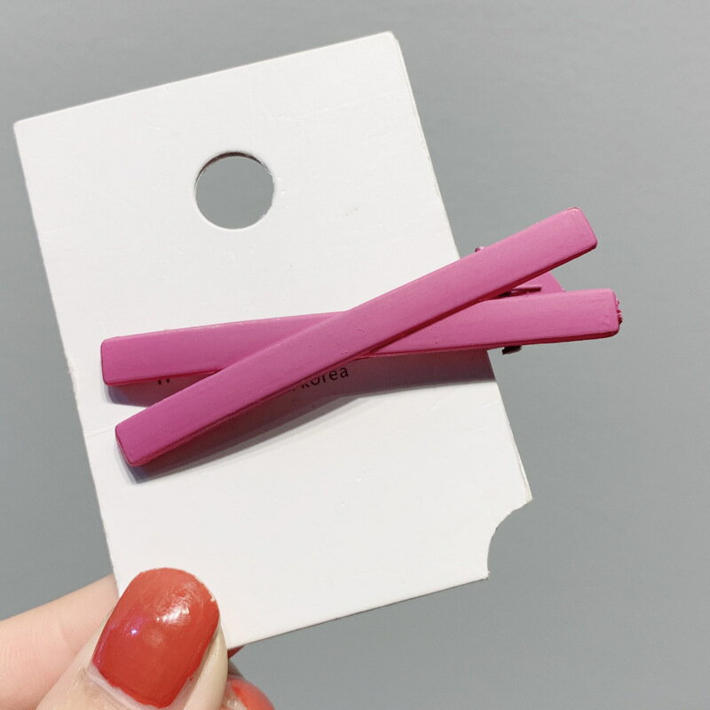 【台灣現貨】時尚配件 髮飾 髮夾 鯊魚夾 大嘴夾 邊夾  交叉劉海夾一字夾髮卡甜美少女心邊夾糖果色一字夾劉海夾側邊頭飾 5