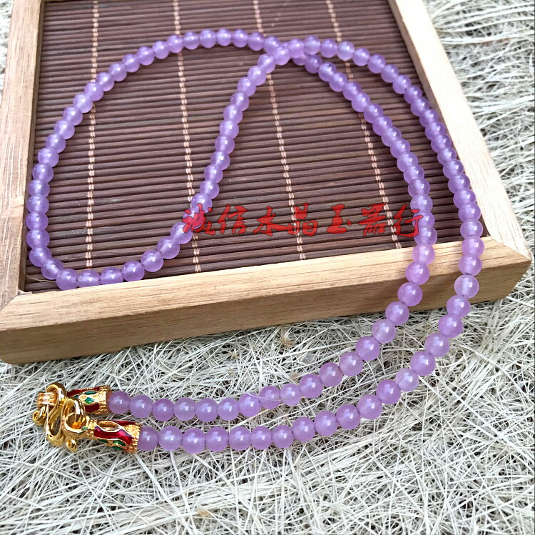 紫玉髓 女款 泰國佛牌鏈項鏈掛鏈子專用水晶毛衣鏈1入