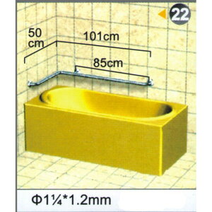 不銹鋼安全扶手-22 (1.2＂*1.2mm)50cm*101cm扶手欄杆 衛浴設備 運費另問