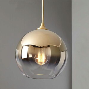北歐風藝術玻璃圓球吊燈設計師餐廳臥室床頭復式樓梯燈后現代簡約