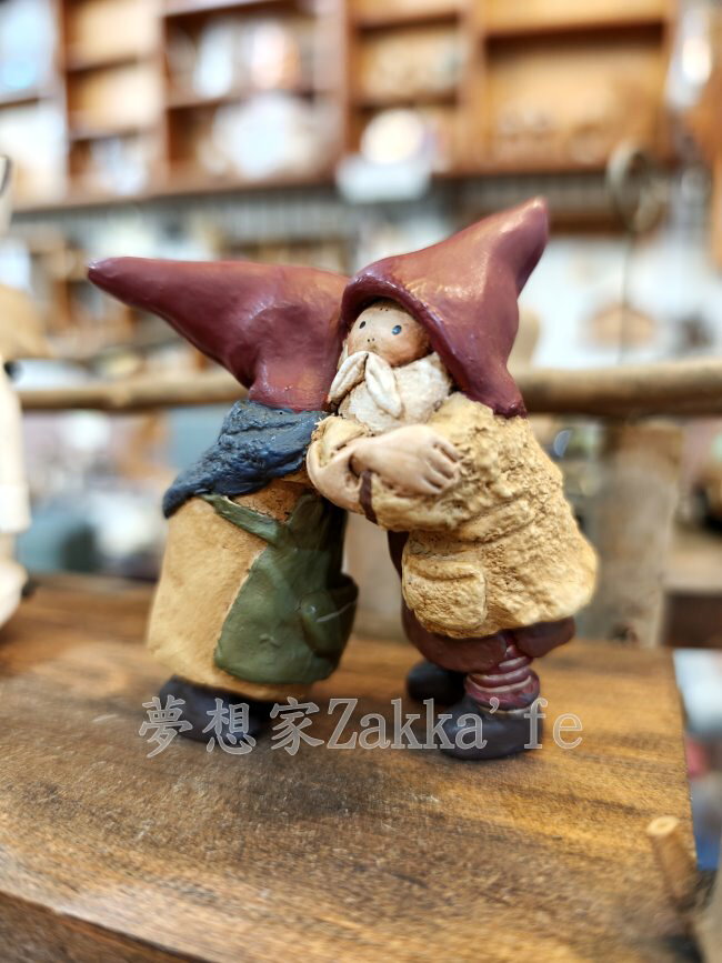 2002 Gnomy's荷蘭娃娃 G143 老公公與精靈媽媽抱抱 ★ Zakka'fe ★