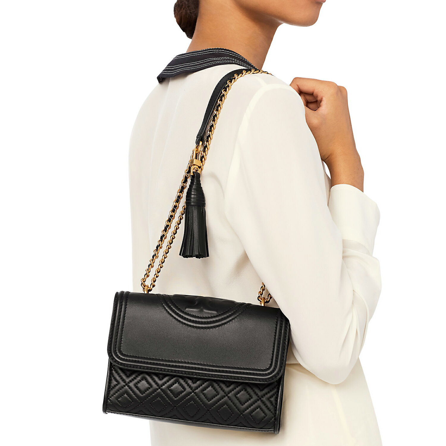 TORY BURCH 羊皮翻蓋手袋